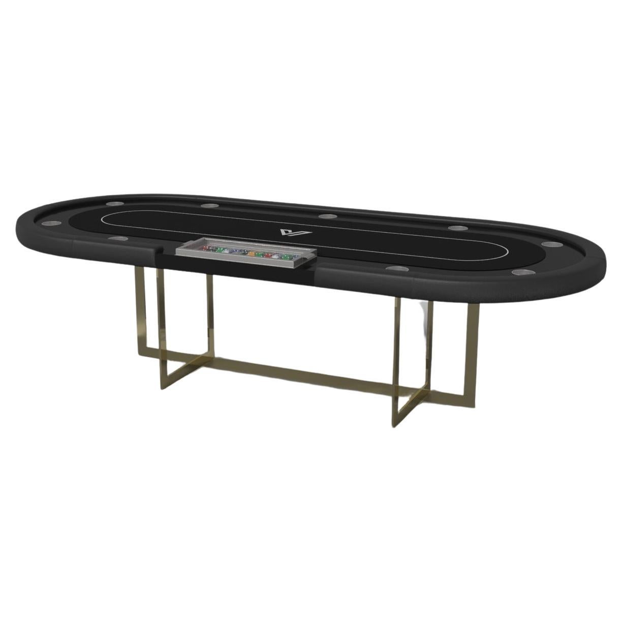 Elevate Customs Beso Poker Tables/Brass Stainless Steel Sheet Metal in 8'8" -USA For Sale