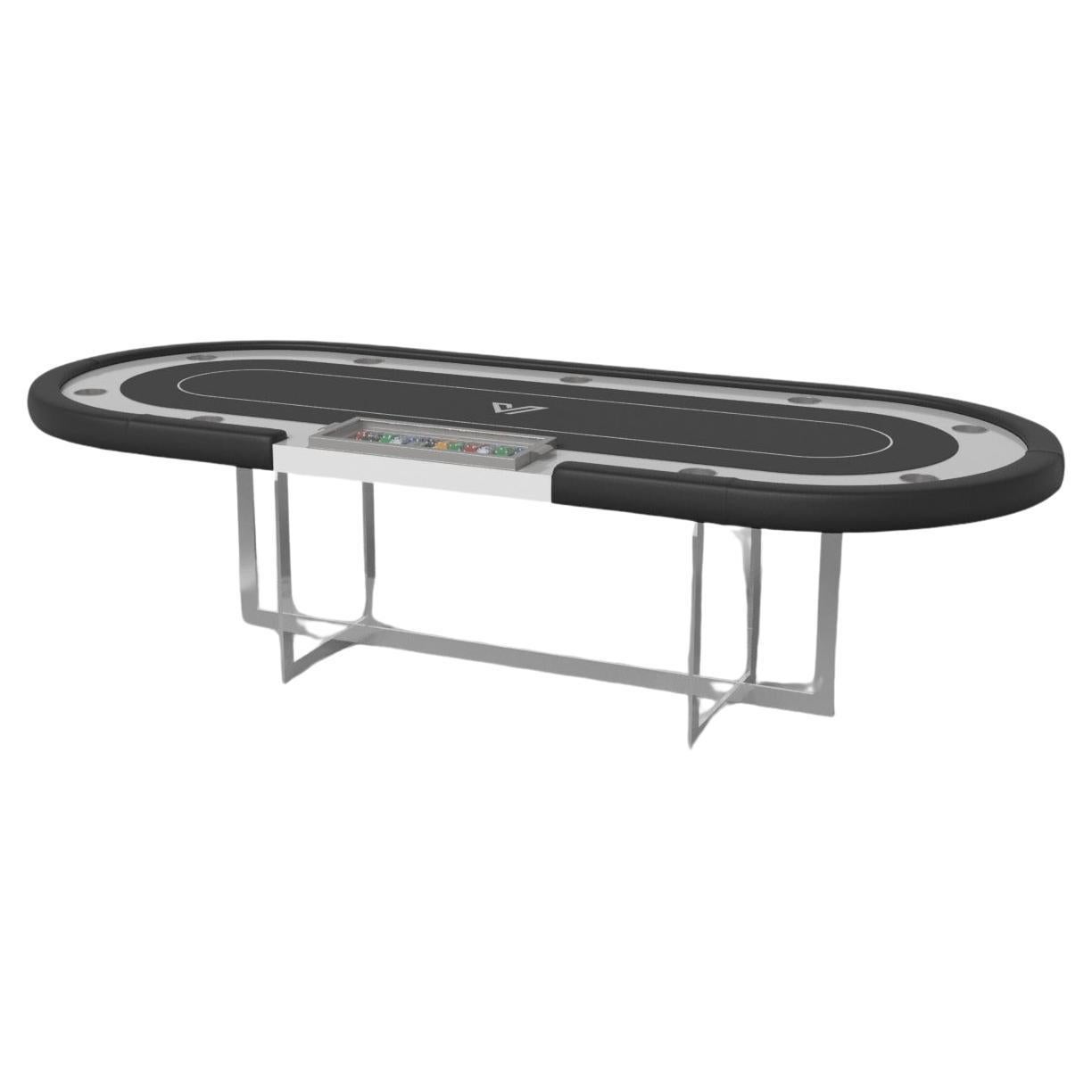 Elevate Customs Beso Poker Tables / Solid Pantone White Color in 8'8" - USA For Sale