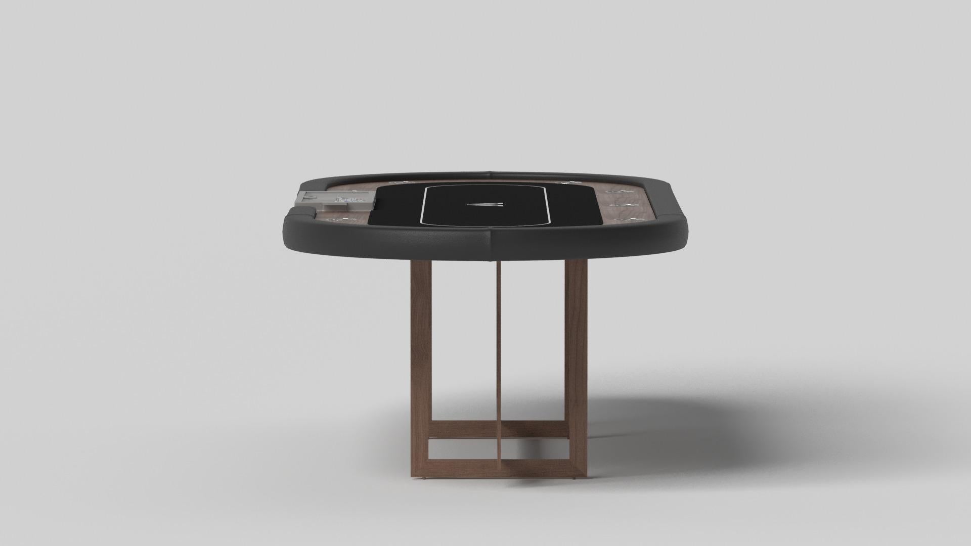 Moderne Elevate Customs Beso Poker Tables / Solid Walnut Wood in 8'8