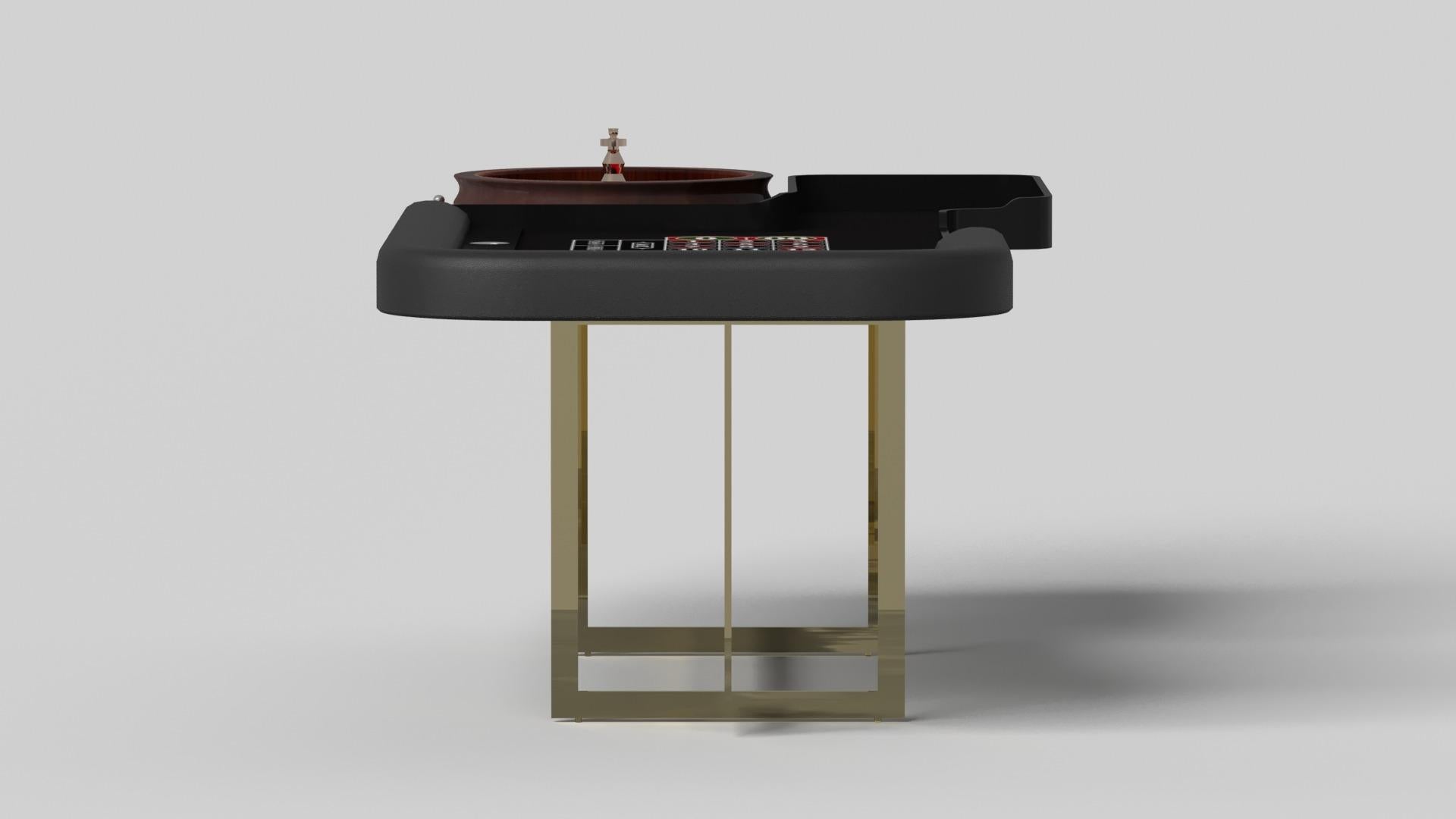 Modern Elevate Customs Beso Roulette Tables / Brass Stainless Steel Metal in 8'2