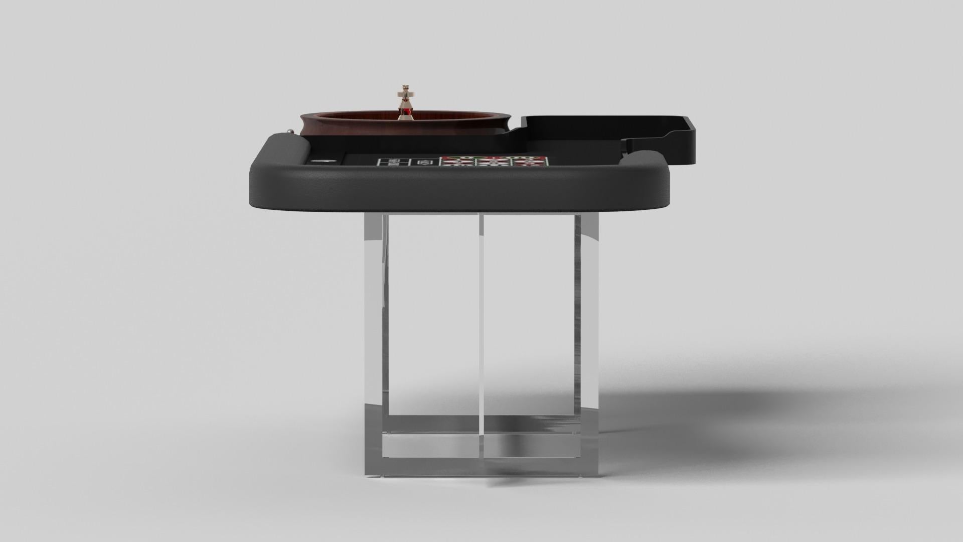 Modern Elevate Customs Beso Roulette Tables / Solid Pantone Black Color in 8'2