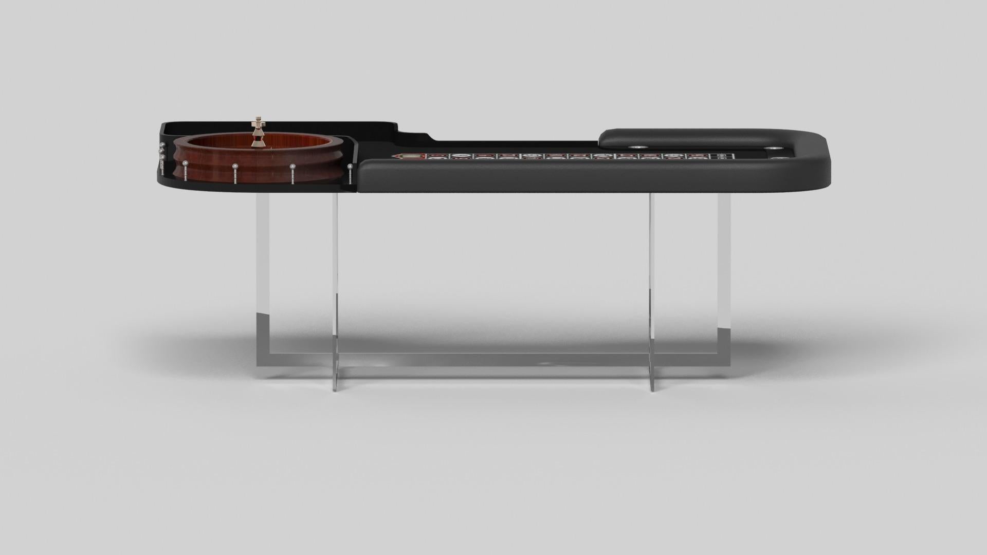 American Elevate Customs Beso Roulette Tables / Solid Pantone Black Color in 8'2