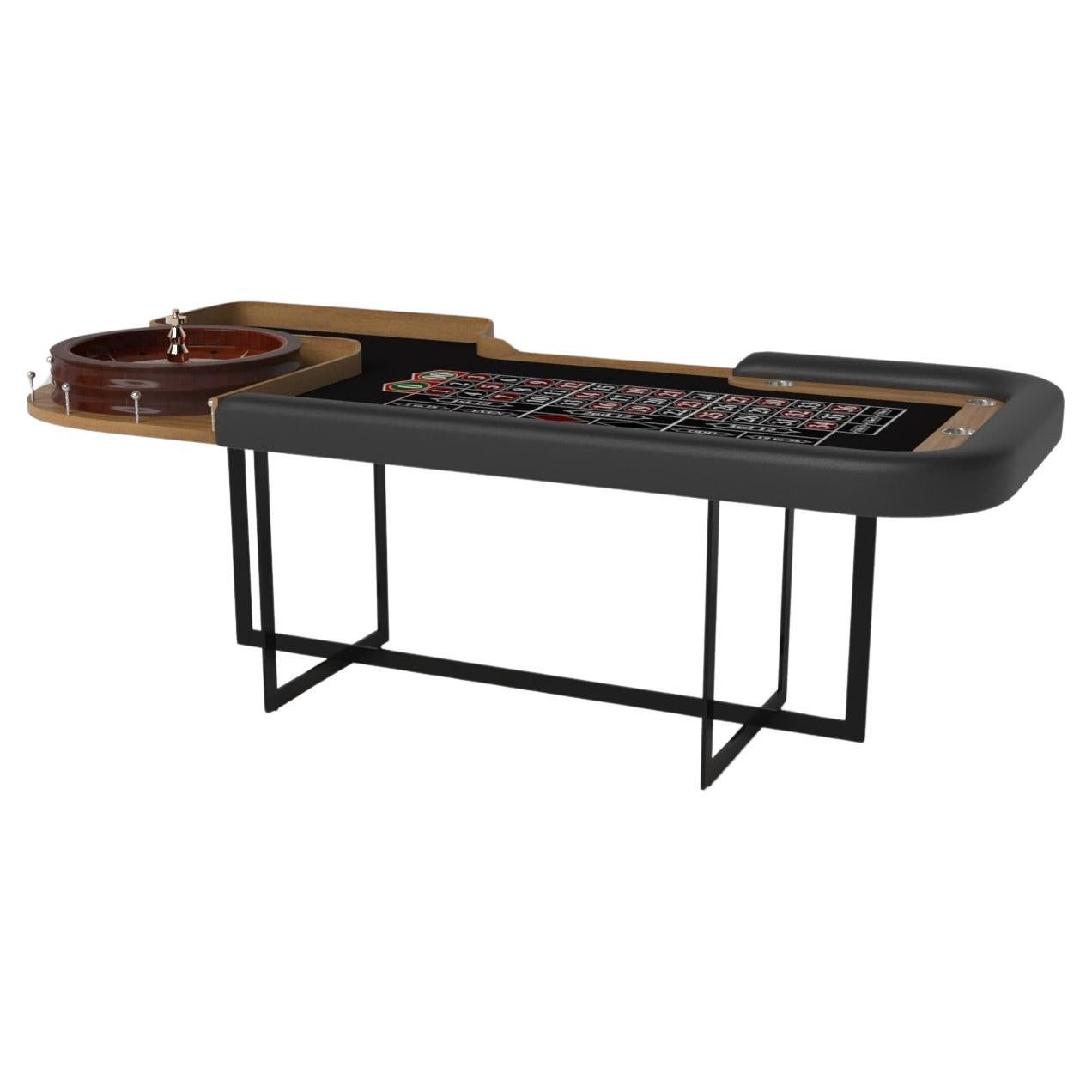 Elevate Customs Beso Roulette Tables / Solid Teak Wood in 8'2" - Made in USA For Sale