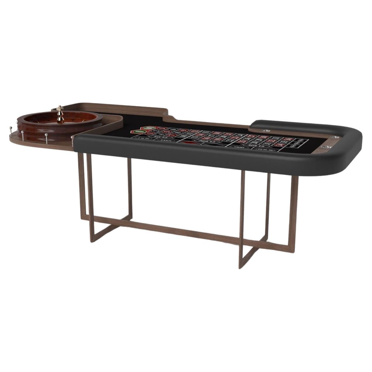 Elevate Customs Beso Roulette Tables / Solid Walnut Wood in 8'2" - Made in USA For Sale