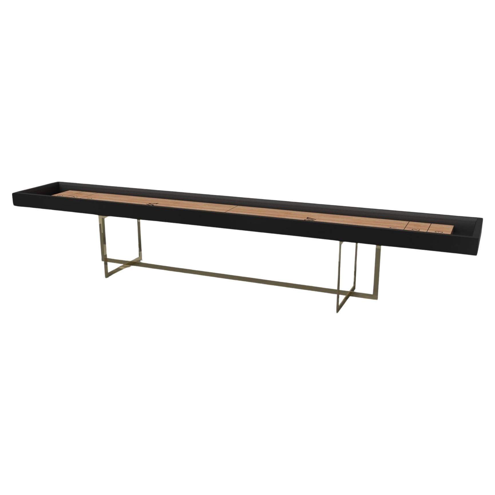 Elevate Customs Beso Shuffleboard Tables/Brass Stainless Steel Metal in 12' -USA