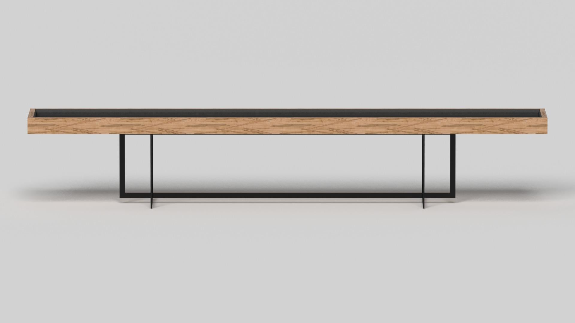 Americano Tavoli da Shuffleboard Elevate Customs Beso / Legno massiccio di acero riccio in 18' - USA in vendita