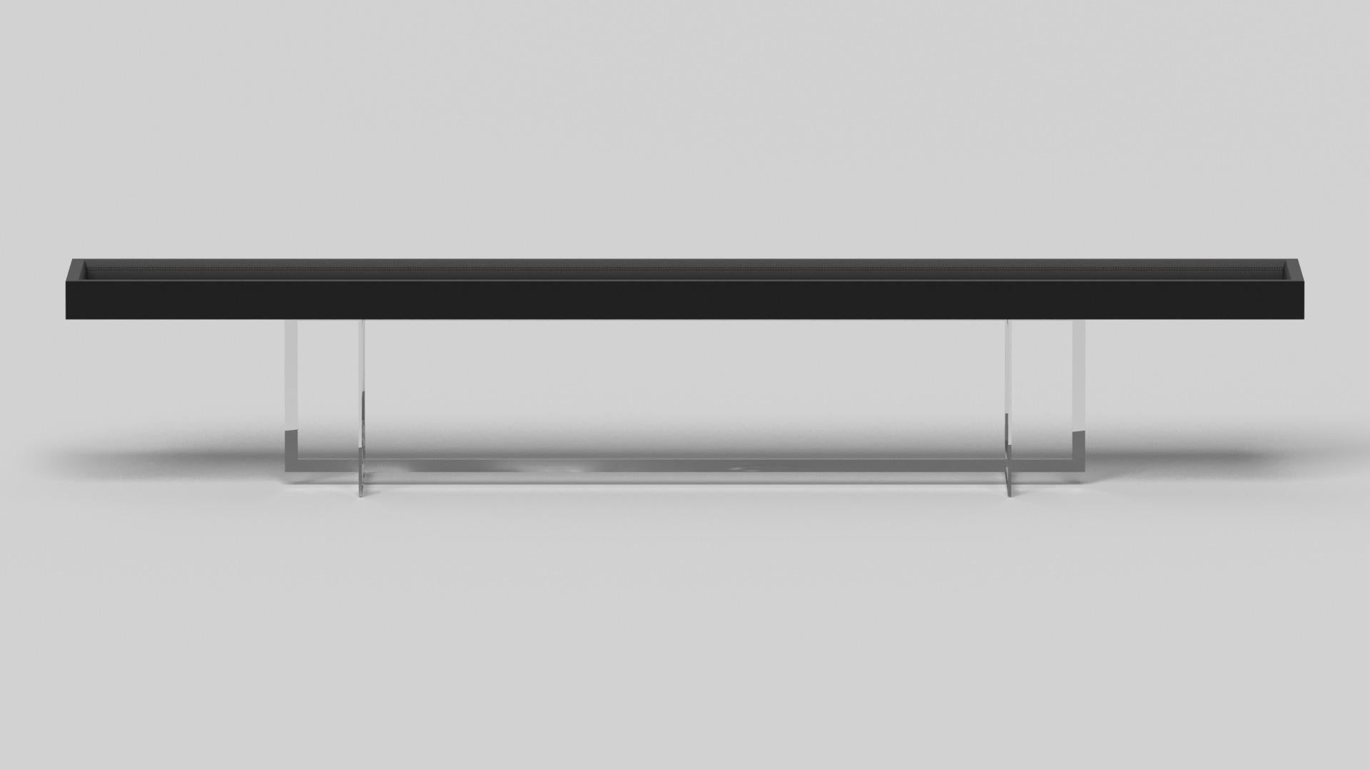 American Elevate Customs Beso Shuffleboard Tables / Solid Pantone Black Color in 14' -USA For Sale