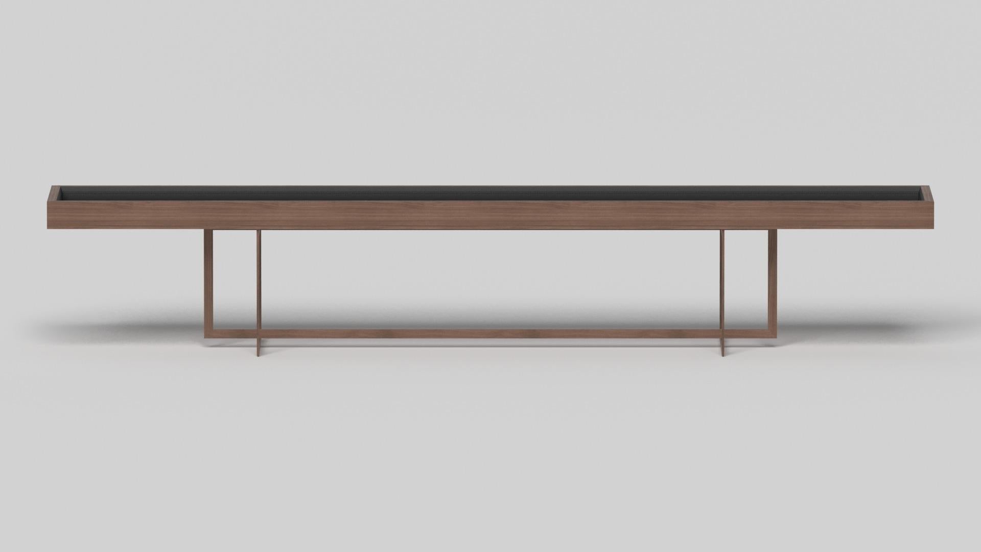 Américain Elevate Customs Beso Shuffleboard Tables / Solid Walnut Wood in 9' - Made in USA en vente