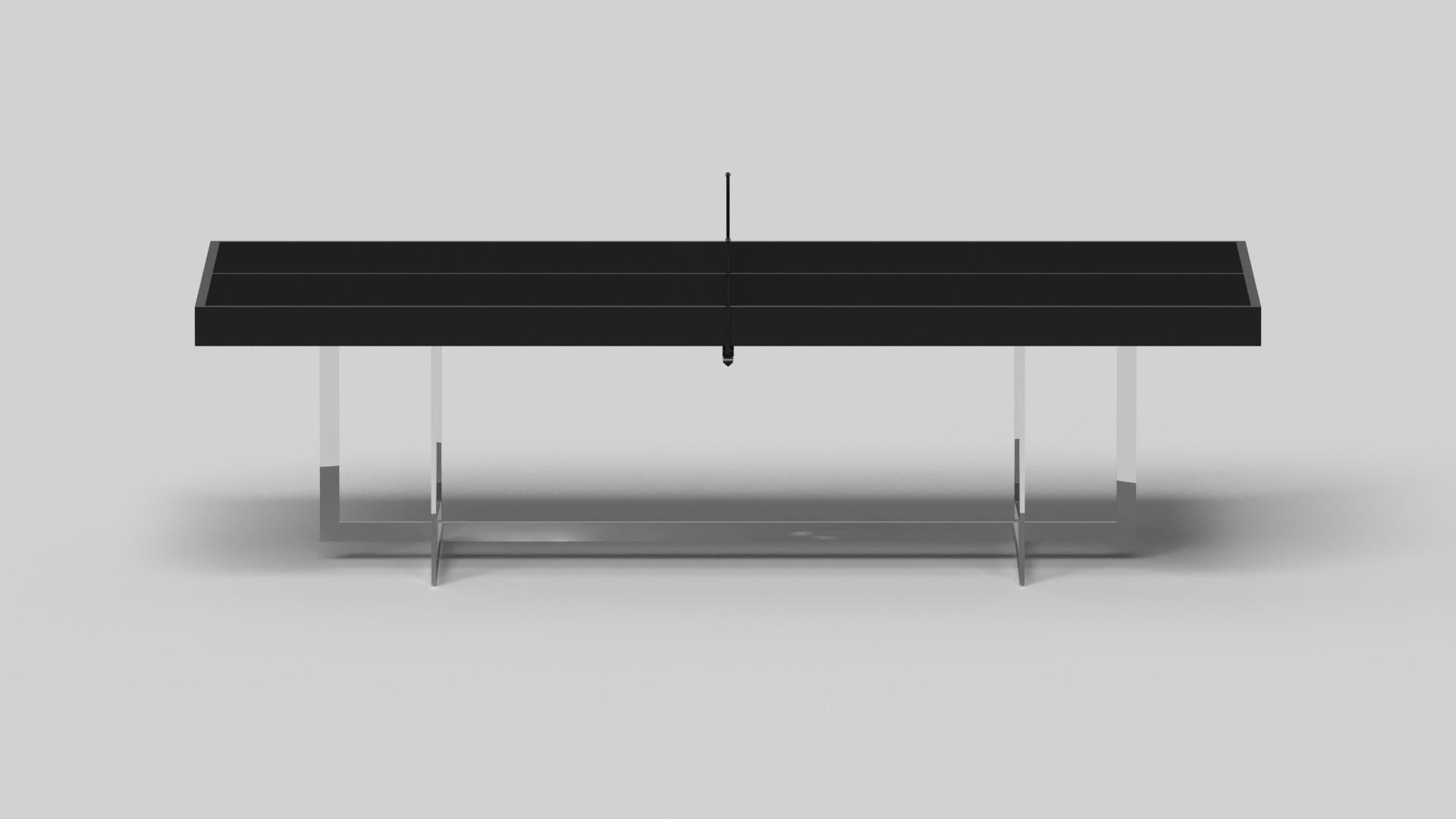 American Elevate Customs Beso Tennis Table / Solid Pantone Black Color in 9' -Made in USA For Sale