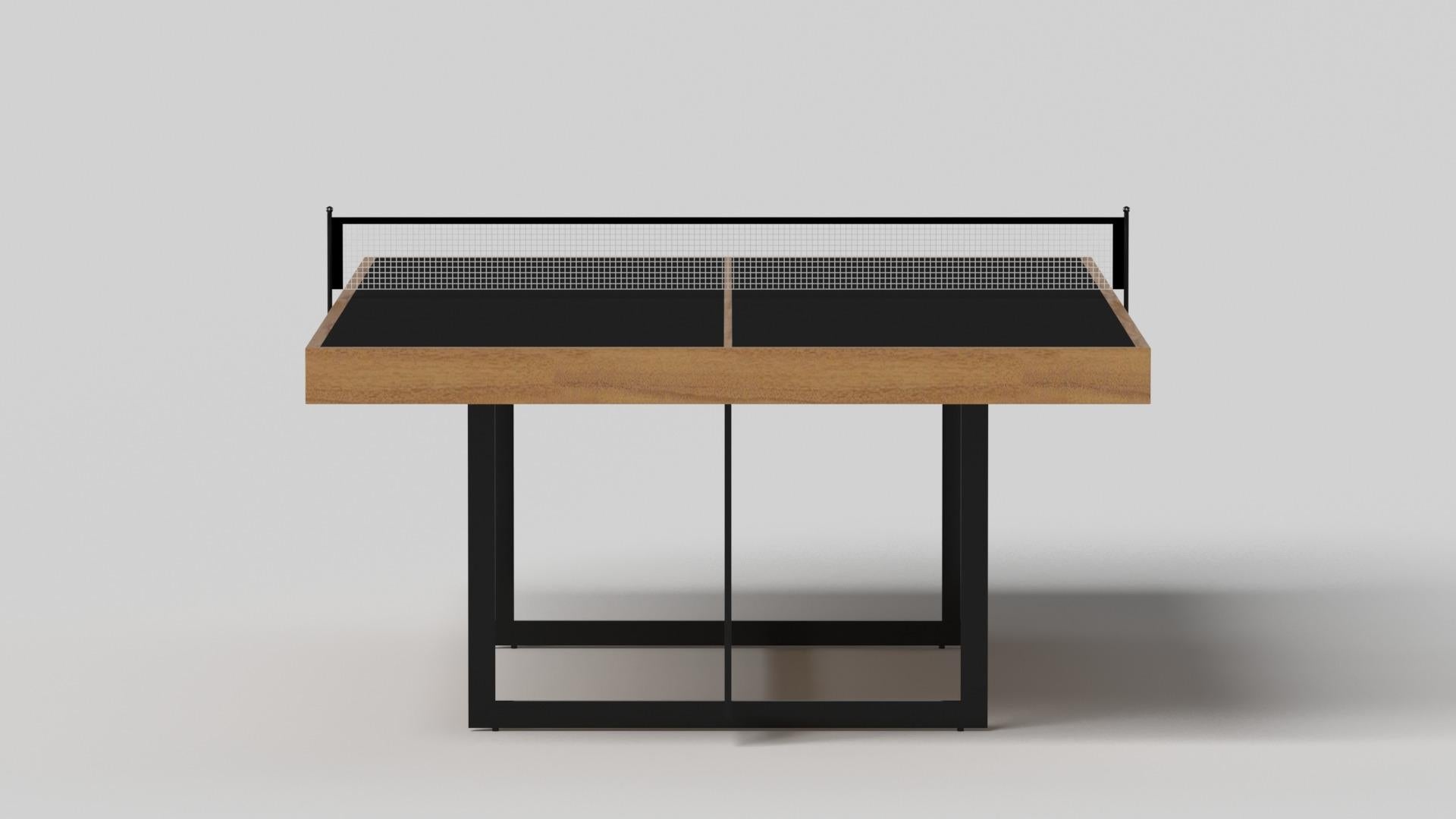 Elevate Customs Mesa de tenis Beso / Madera maciza de teca en 9' - Made in USA Moderno en venta