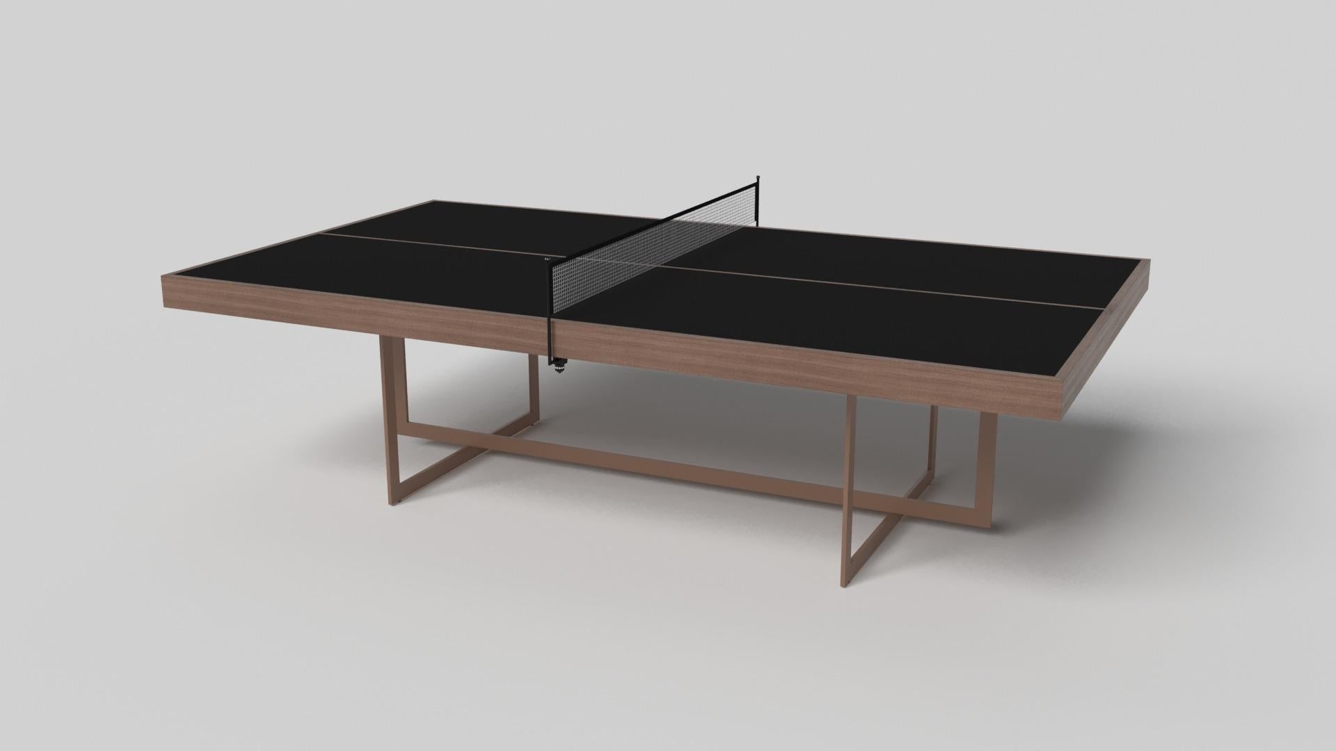 With an open metal foundation, our Beso table is a unique expression of contemporary forms and negative space. This table tennis table is handcrafted by our master artisans with a rectangle-in-rectangle base that echoes the angles and edges of a
