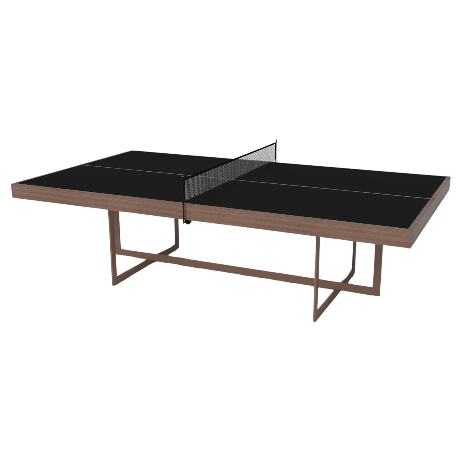 Elevate Customs Beso Tennis Table / Solid Walnut Wood in 9' - Made in USA For Sale