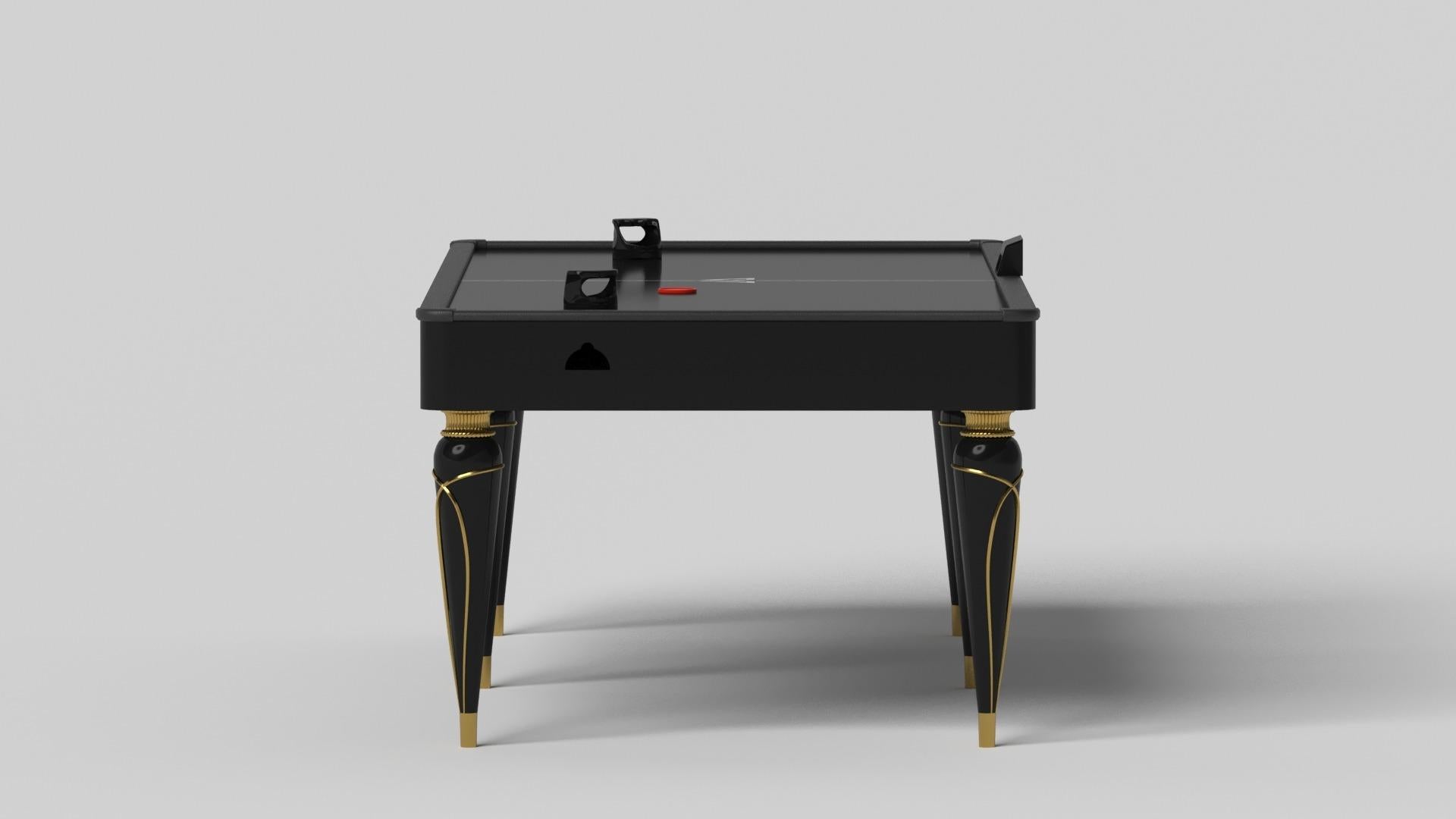 Modern Elevate Customs Don Air Hockey Tables / Solid Pantone Black  in 7' - Made in USA For Sale