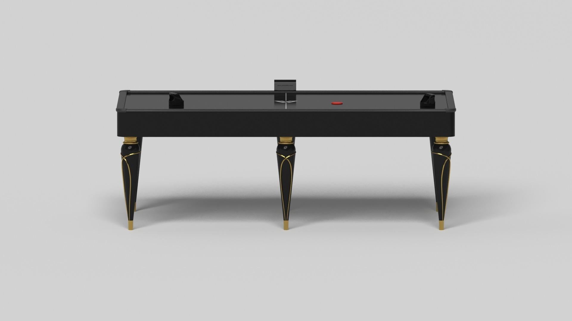 American Elevate Customs Don Air Hockey Tables / Solid Pantone Black  in 7' - Made in USA For Sale