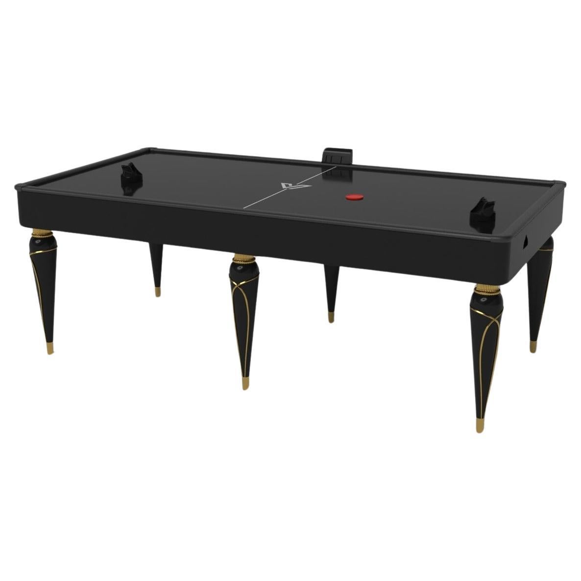 Elevate Customs Don Air Hockey Tables / Solid Pantone Black  in 7' - Made in USA For Sale