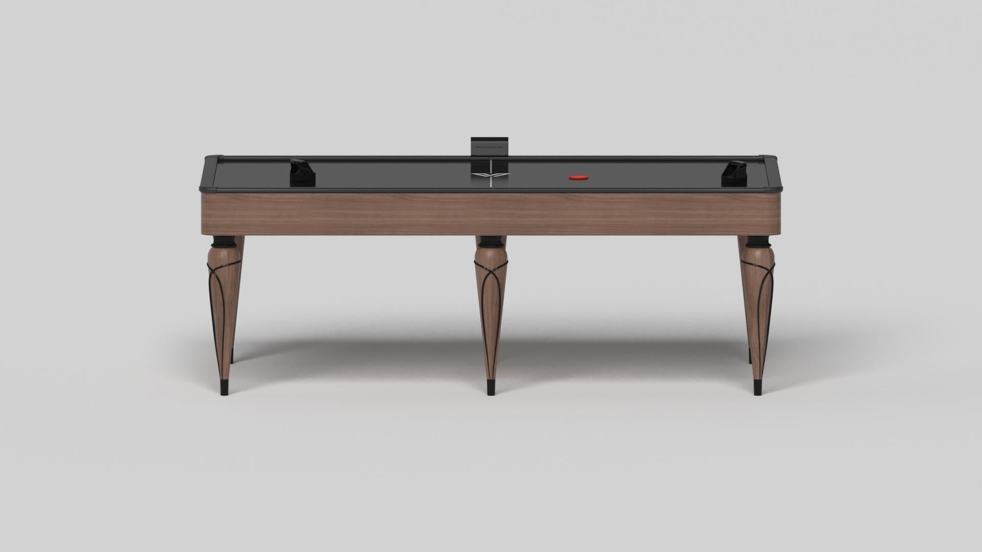 American Elevate Customs Don Air Hockey Tables / Solid Walnut Wood in 7' - Made in USA For Sale