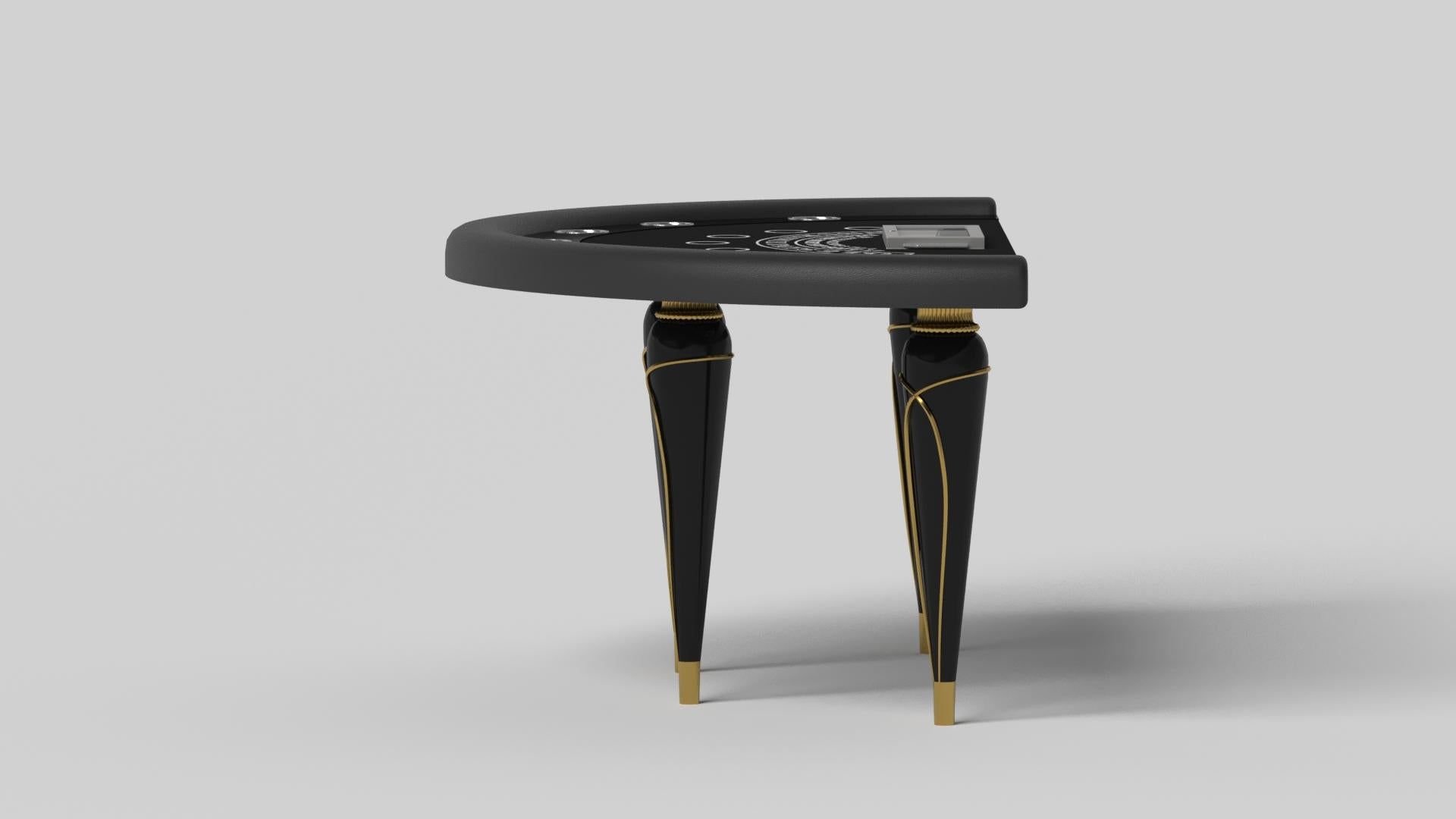 Modern Elevate Customs Don Black Jack Tables / Solid Pantone Black Color in 7'4