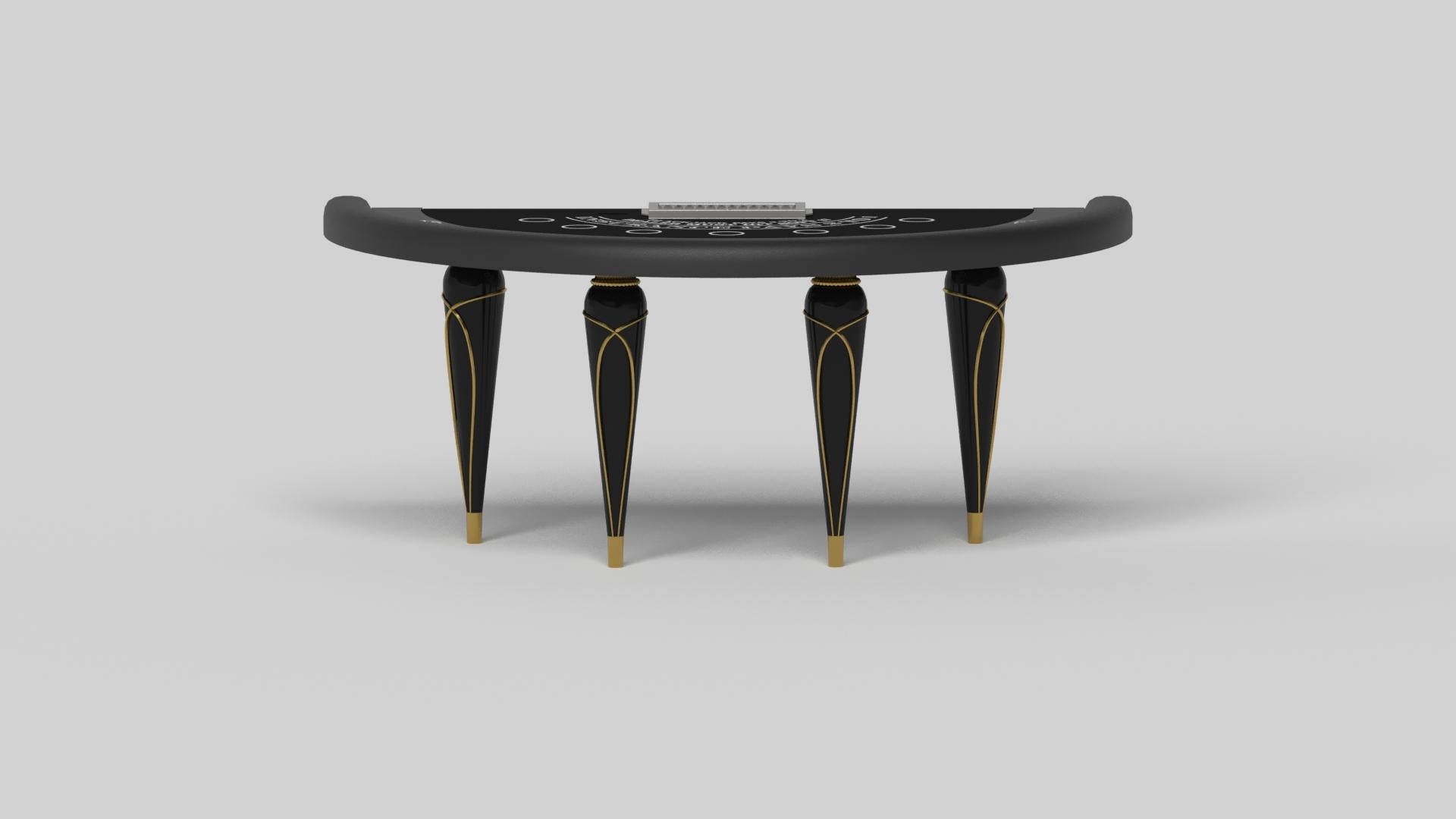 Modern Elevate Customs Don Black Jack Tables / Solid Pantone Black Color in 7'4