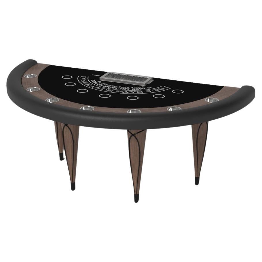 Elevate Customs Don Black Jack Tables / Solid Walnut Wood in 7'4" - Made in USA For Sale