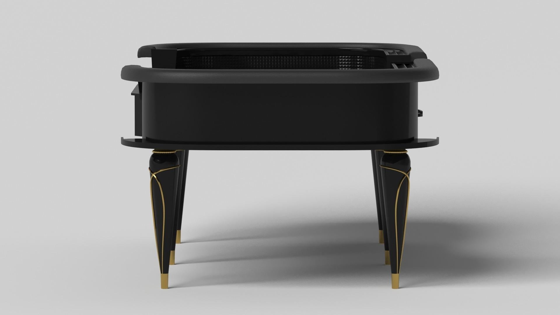 Modern Elevate Customs Don Craps Tables /Solid Pantone Black Color in 9'9