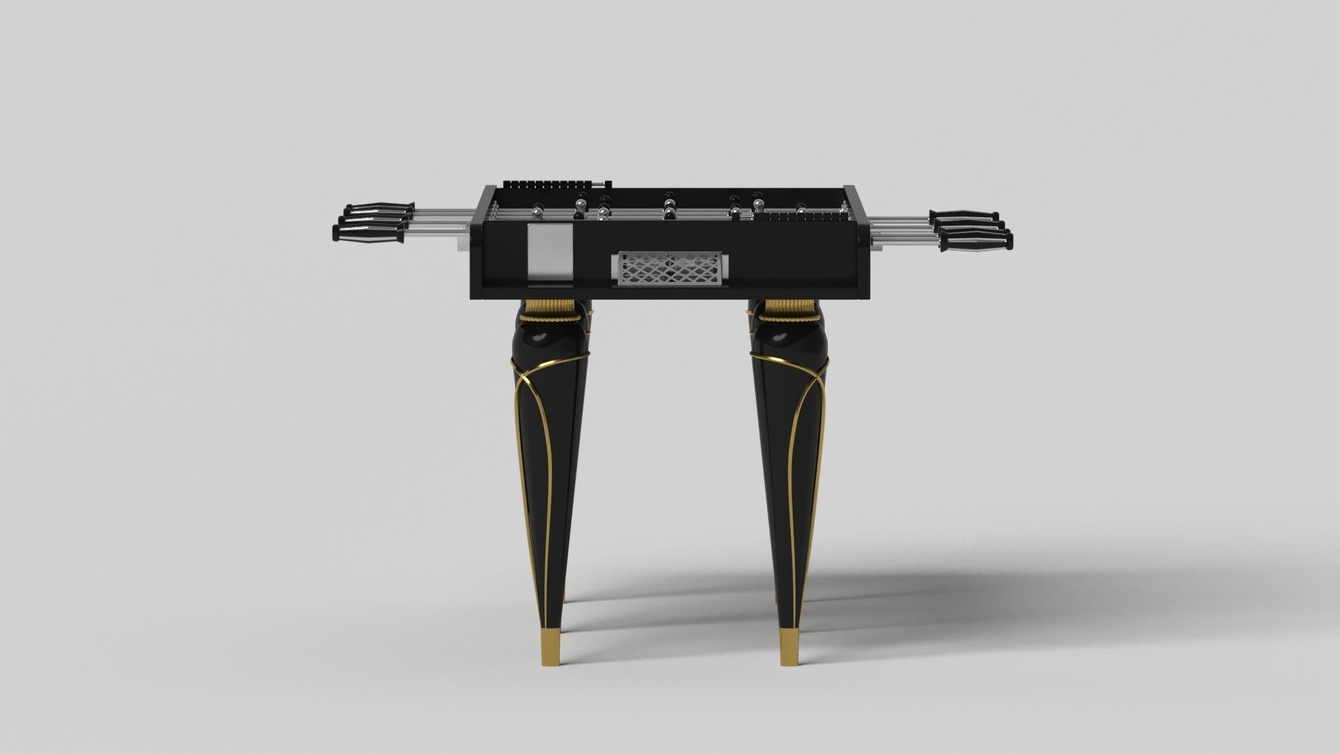 Modern Elevate Customs Don Foosball Tables/Solid Pantone Black Color in 5' -Made in USA For Sale