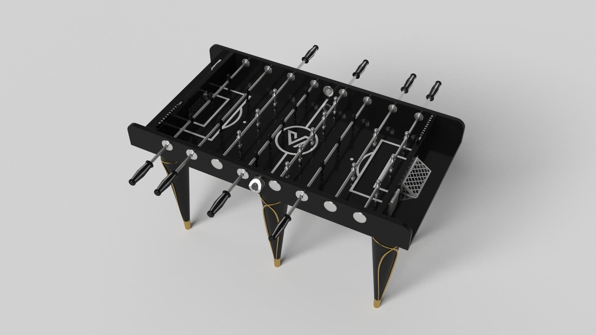 American Elevate Customs Don Foosball Tables/Solid Pantone Black Color in 5' -Made in USA For Sale