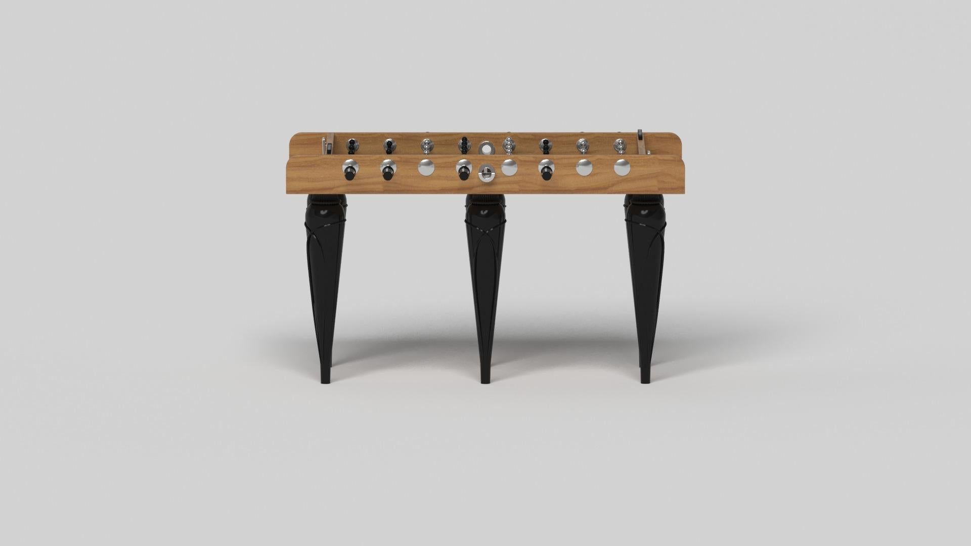 Fatto a mano Tavoli da biliardino Elevate Customs Don / in legno massiccio di teak da 5' - Made in USA in vendita