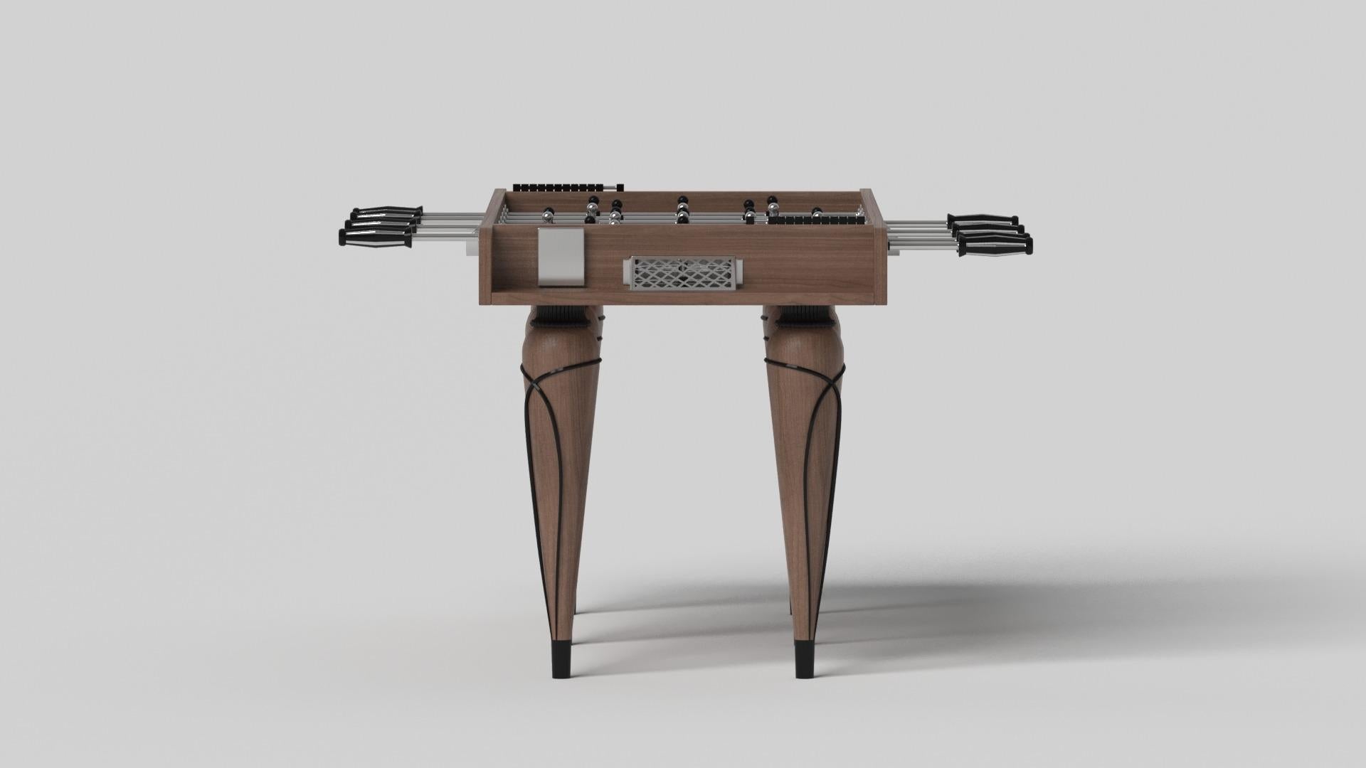 Modern Elevate Customs Don Foosball Tables / Solid Walnut Wood in 5' - Made in USA For Sale