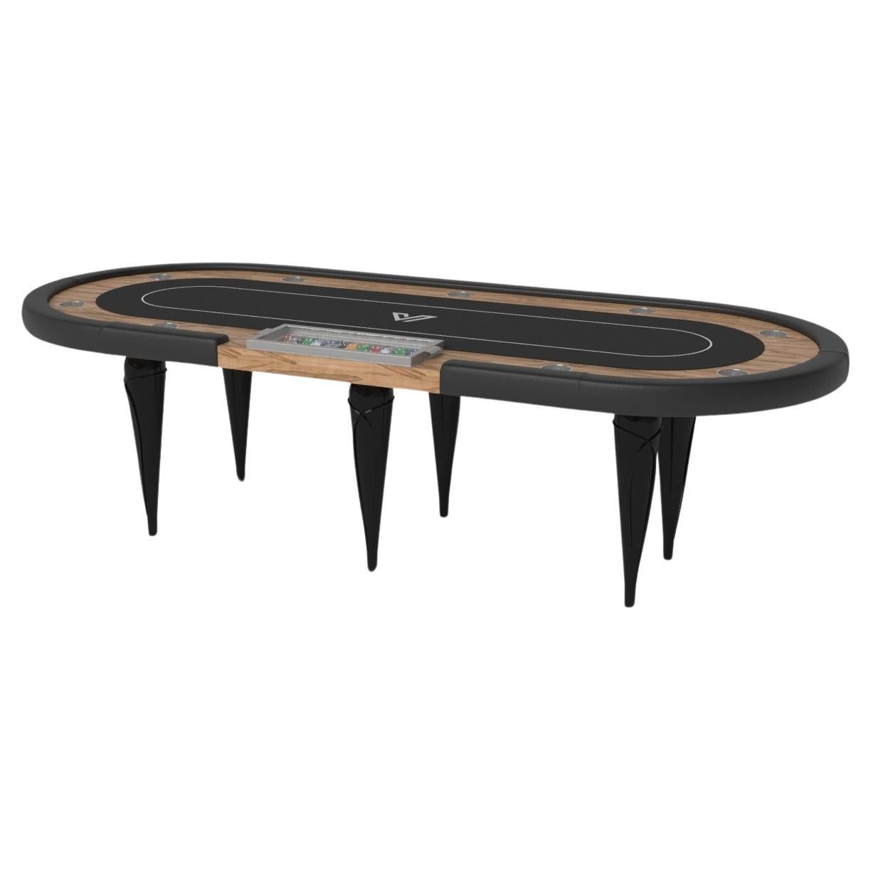Elevate Customs Don Poker Tables / Solid Curly Maple Wood in 8'8" - Made in USA en vente