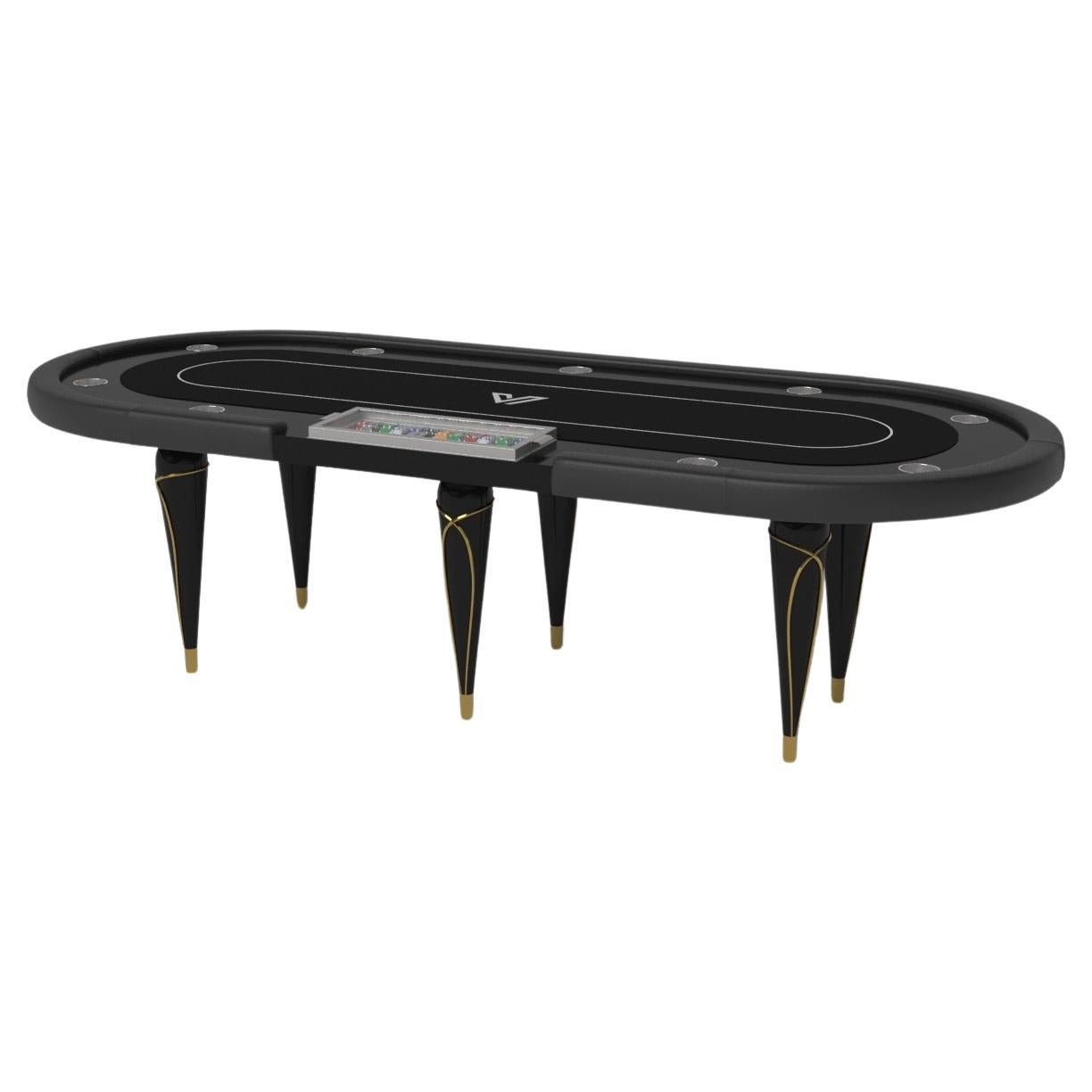 Elevate Customs Don poker Tables /Solid Pantone Black Color in 8'8" -Made in USA
