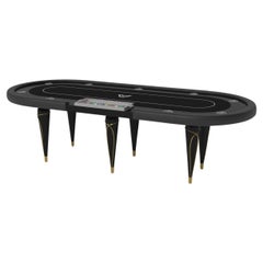 Elevate Customs Don Poker Tables /Solid Pantone Black Color in 8'8" -Made in USA