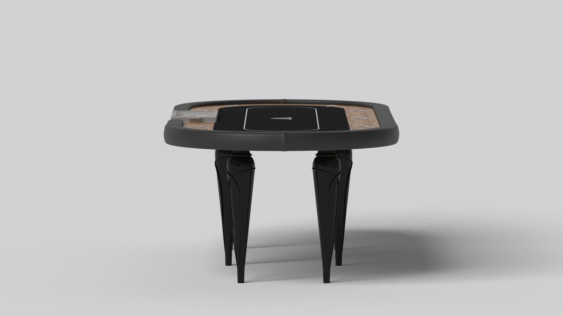 Moderne Tables de poker Don sur mesure / Bois de teck massif en 8'8