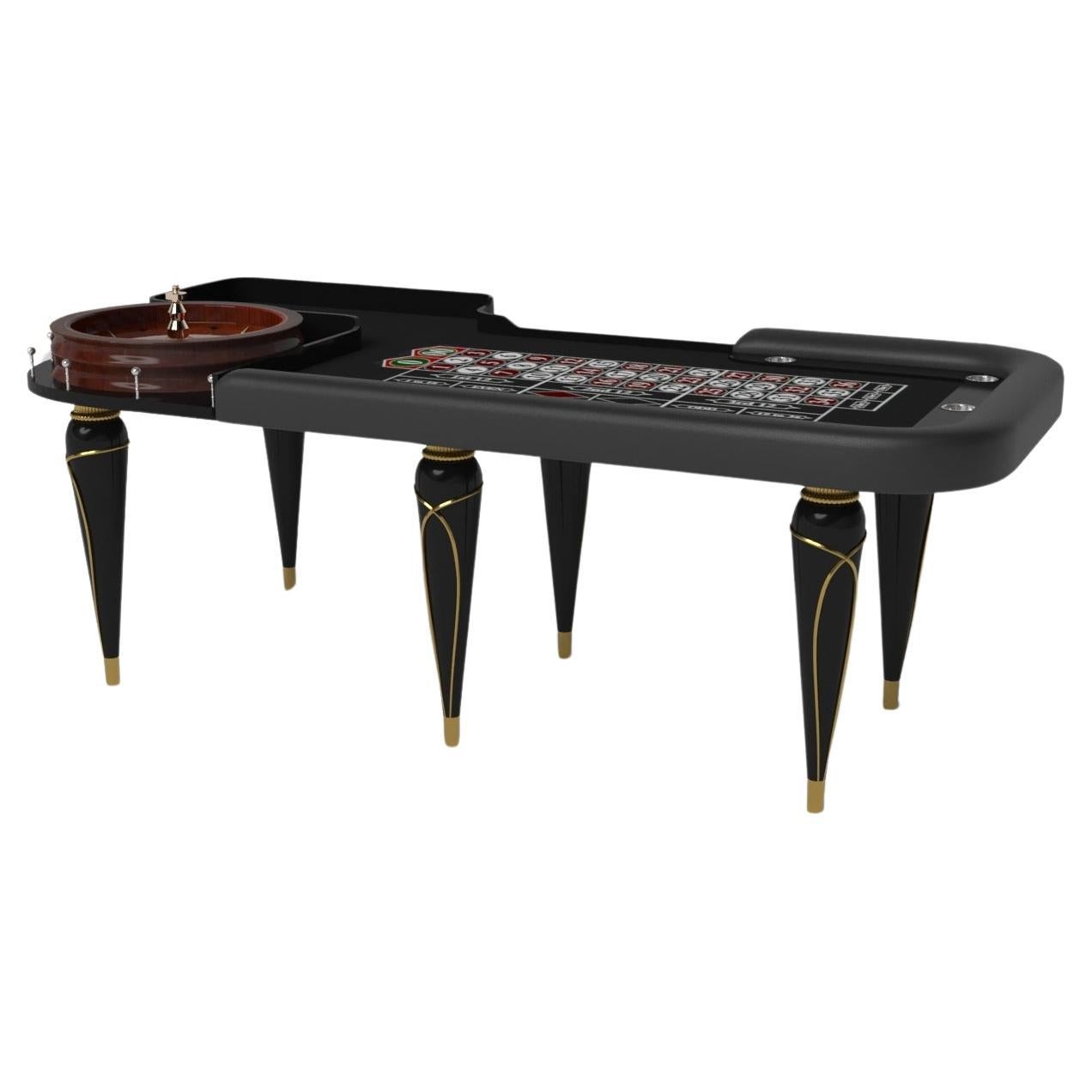 Elevate Customs Don Roulette Tables / Solid Pantone Black Color in 8'2" - USA For Sale