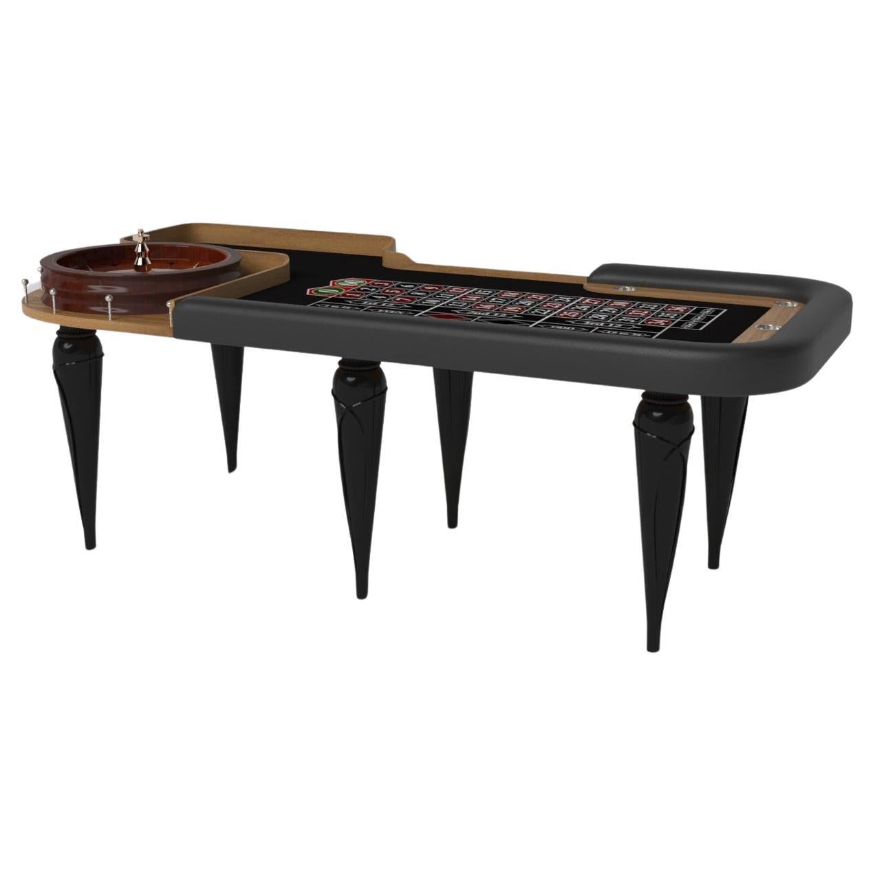 Elevate Customs Don Roulette Tables / Solid Teak Wood in 8'2" - Made in USA For Sale