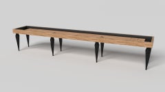 Elevate Customs Don Shuffleboard Tables / Solid Curly Maple Wood in 18' - USA