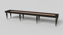 Elevate Customs Don Shuffleboard Tables / Solid Pantone Black Color in 22' - USA