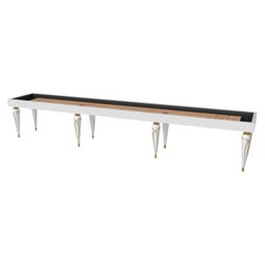 Elevate Customs Don Shuffleboard Tables / Solid Pantone White Color in 18' - USA