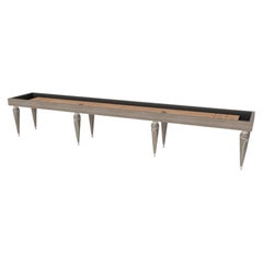 Tavoli da Shuffleboard Elevate Customs Don / in legno massiccio di Oak Oak bianco da 18' - USA