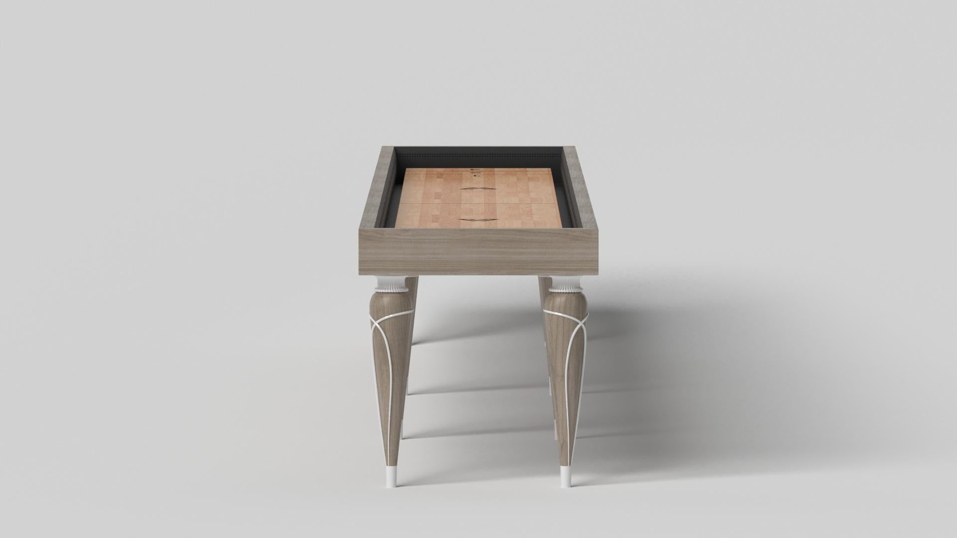 Modern Elevate Customs Don Shuffleboard Tables / Solid White Oak Wood in 9' - USA For Sale