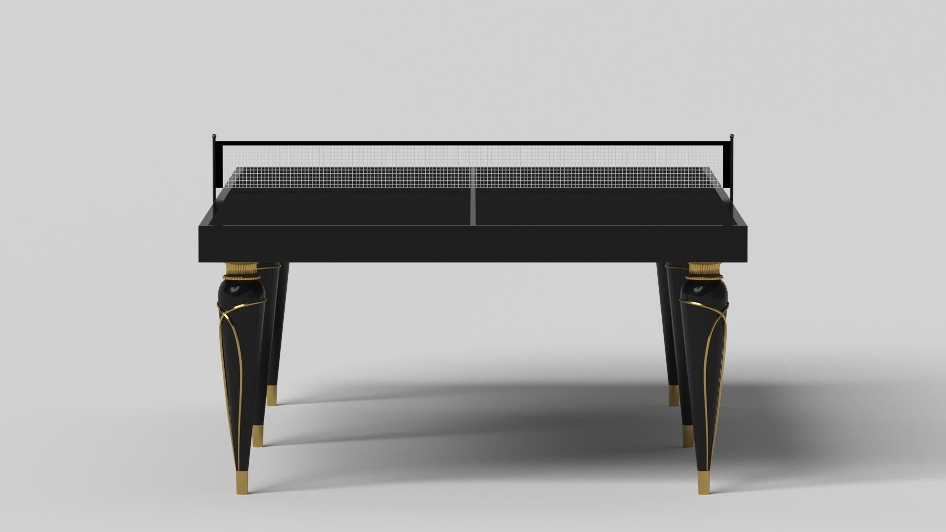 Modern Elevate Customs Don Tennis Table / Solid Pantone Black Color in 9' - Made in USA For Sale