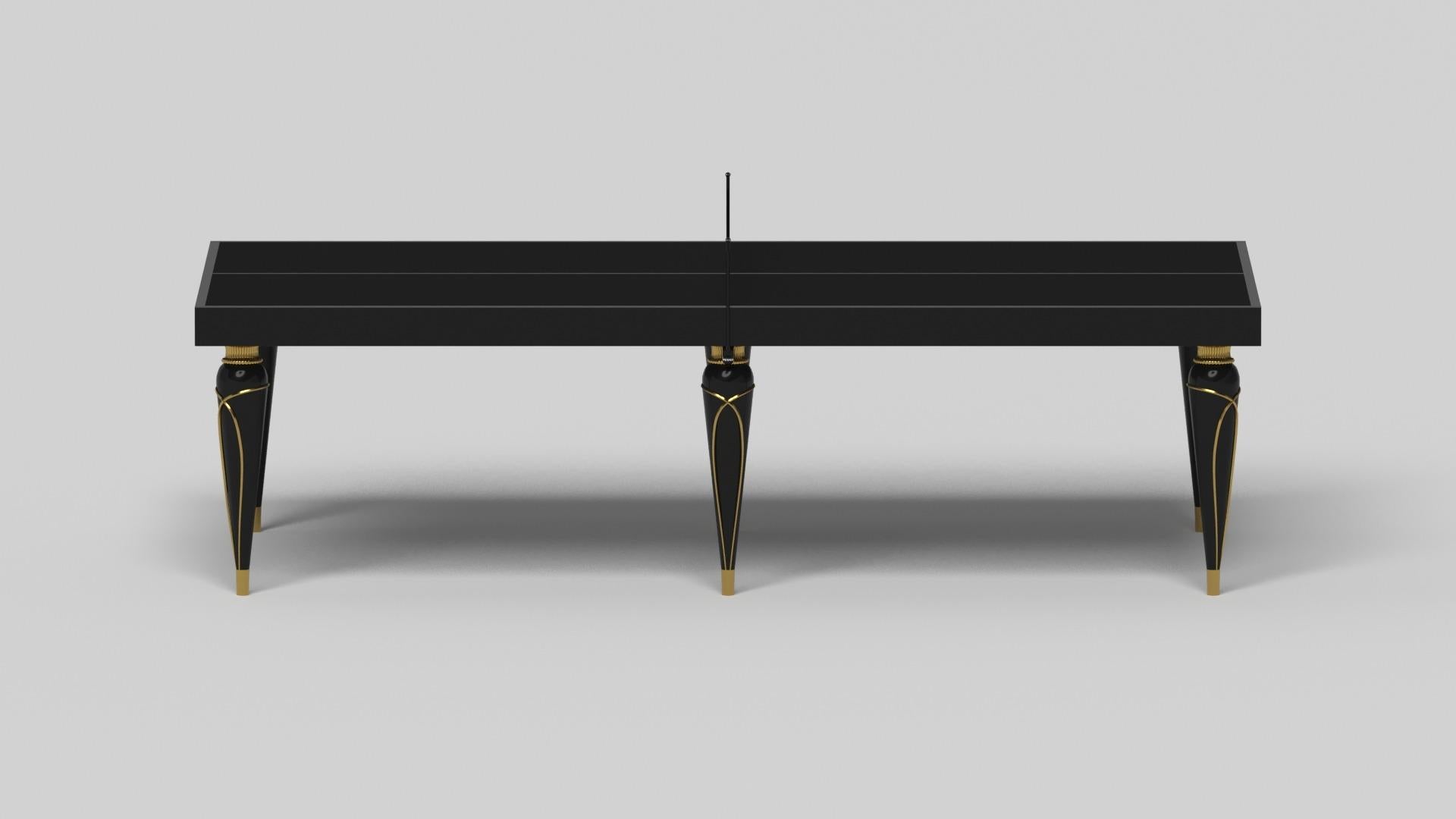 American Elevate Customs Don Tennis Table / Solid Pantone Black Color in 9' - Made in USA For Sale