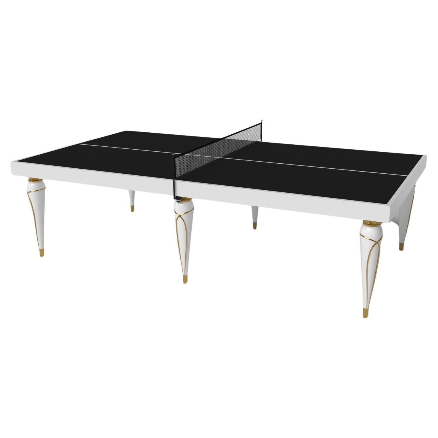 Elevate Customs Don Tennis Table / Solid Pantone White Color in 9' - Made in USA For Sale