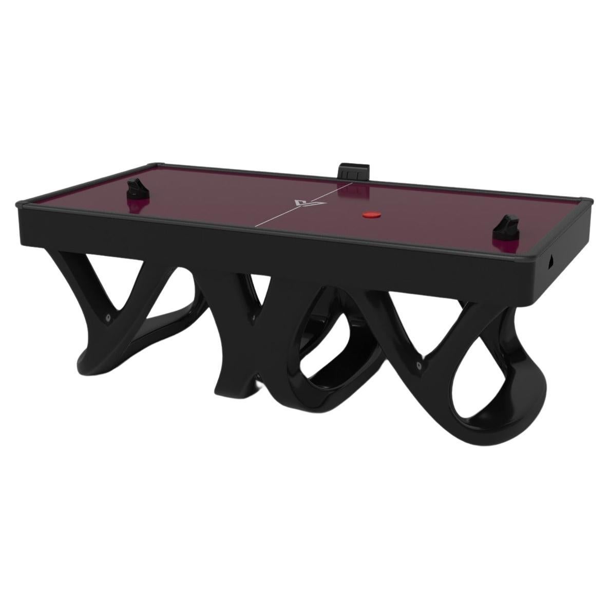 Elevate Customs Tables Draco Air Hockey Tables /Solid Pantone Black  en 7' -Fabriqué aux USA
