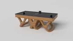 Elevate Customs Draco Air Hockey Tables / Solid Teak Wood in 7' - Made in USA