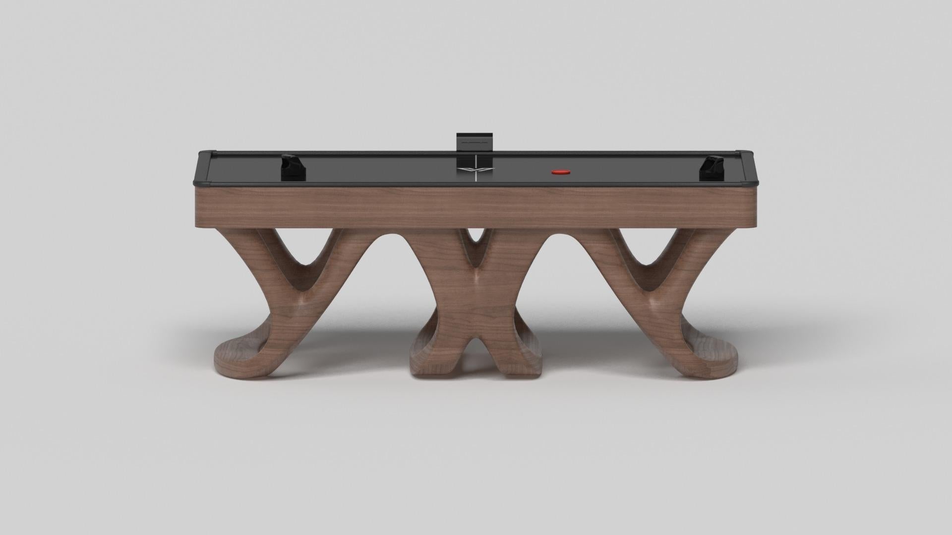 American Elevate Customs Draco Air Hockey Tables / Solid Walnut Wood  in 7' - Made in USA For Sale
