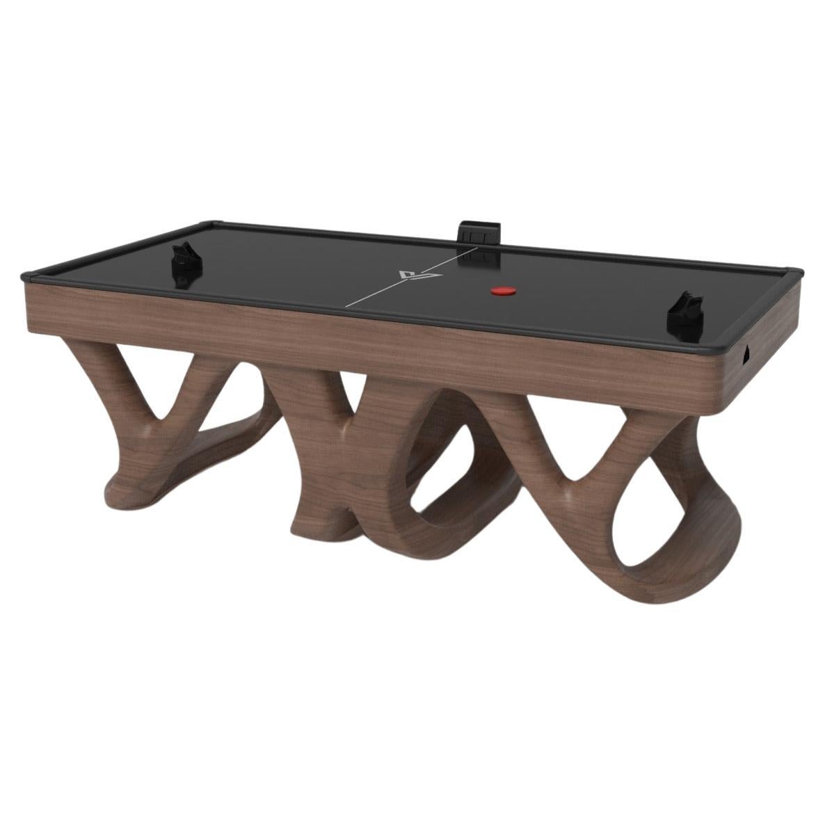 Elevate Customs Draco Air Hockey Tables / Solid Walnut Wood  in 7' - Made in USA For Sale