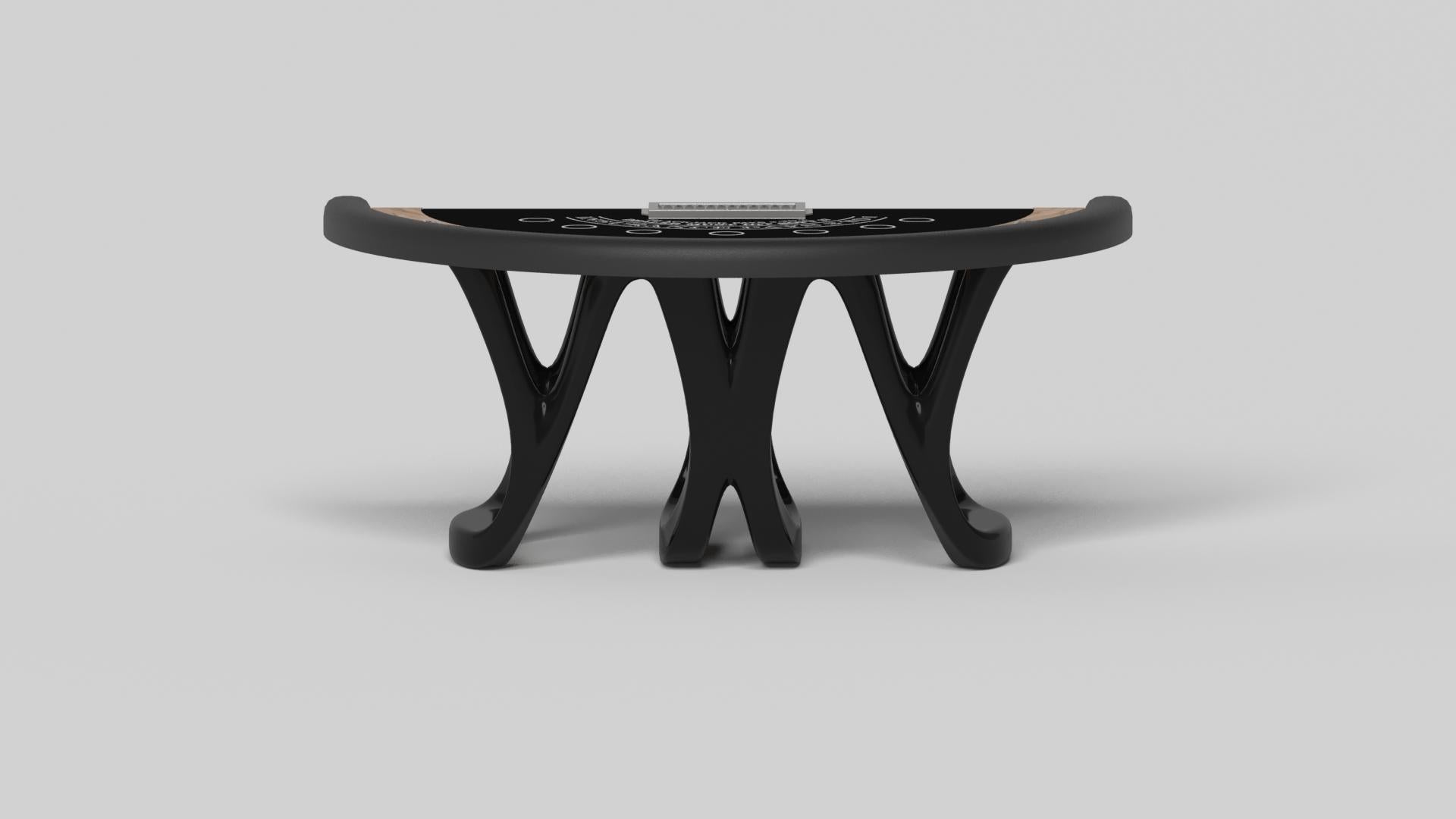 American Elevate Customs Draco Black Jack Tables / Solid Curly Maple Wood in 7'4