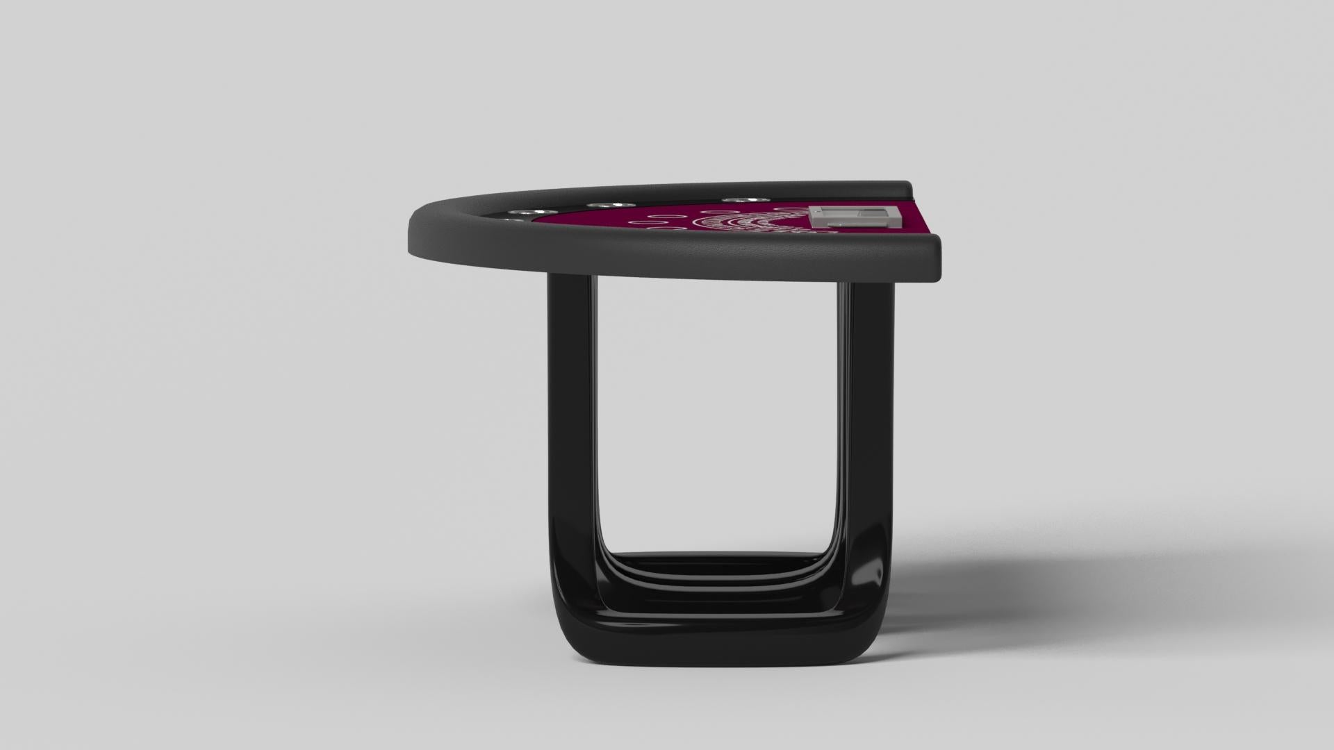Modern Elevate Customs Draco Black Jack Tables / Solid Pantone Black Color in 7'4