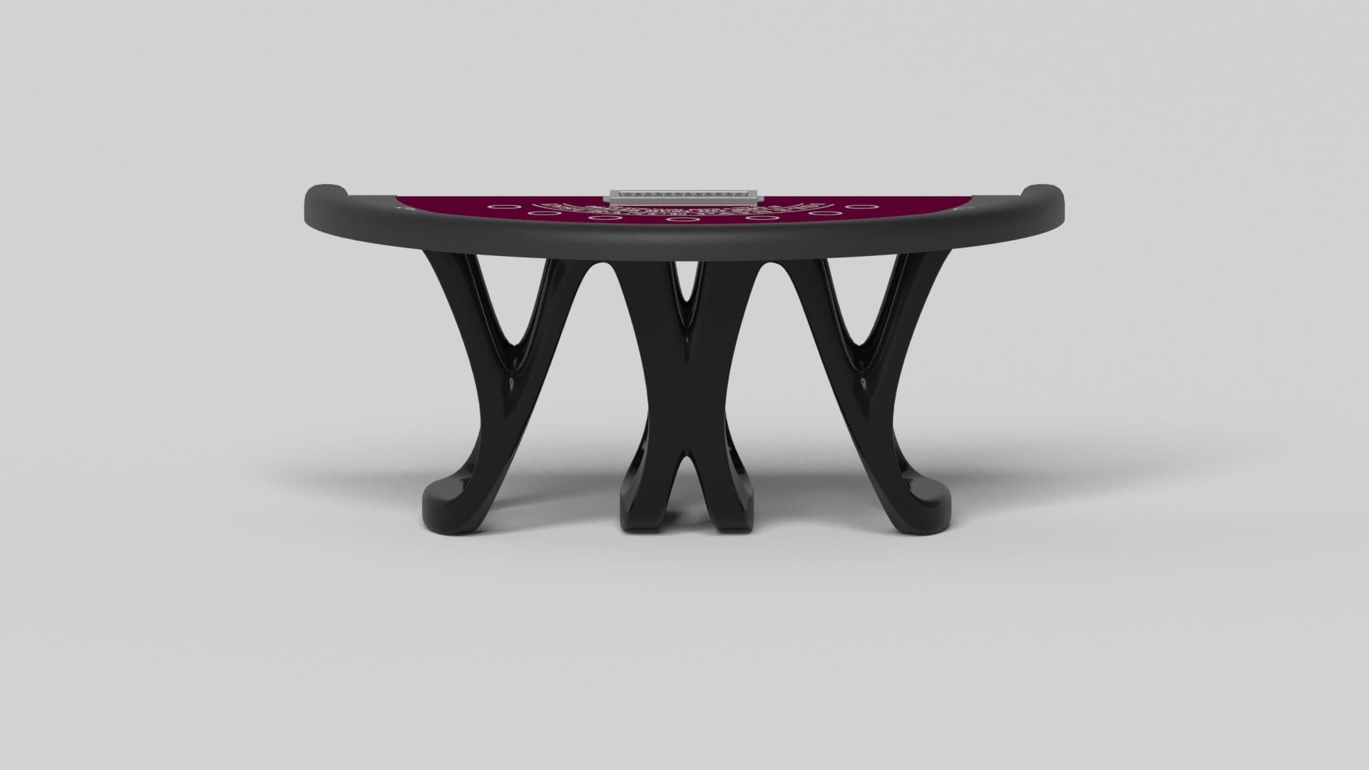 American Elevate Customs Draco Black Jack Tables / Solid Pantone Black Color in 7'4