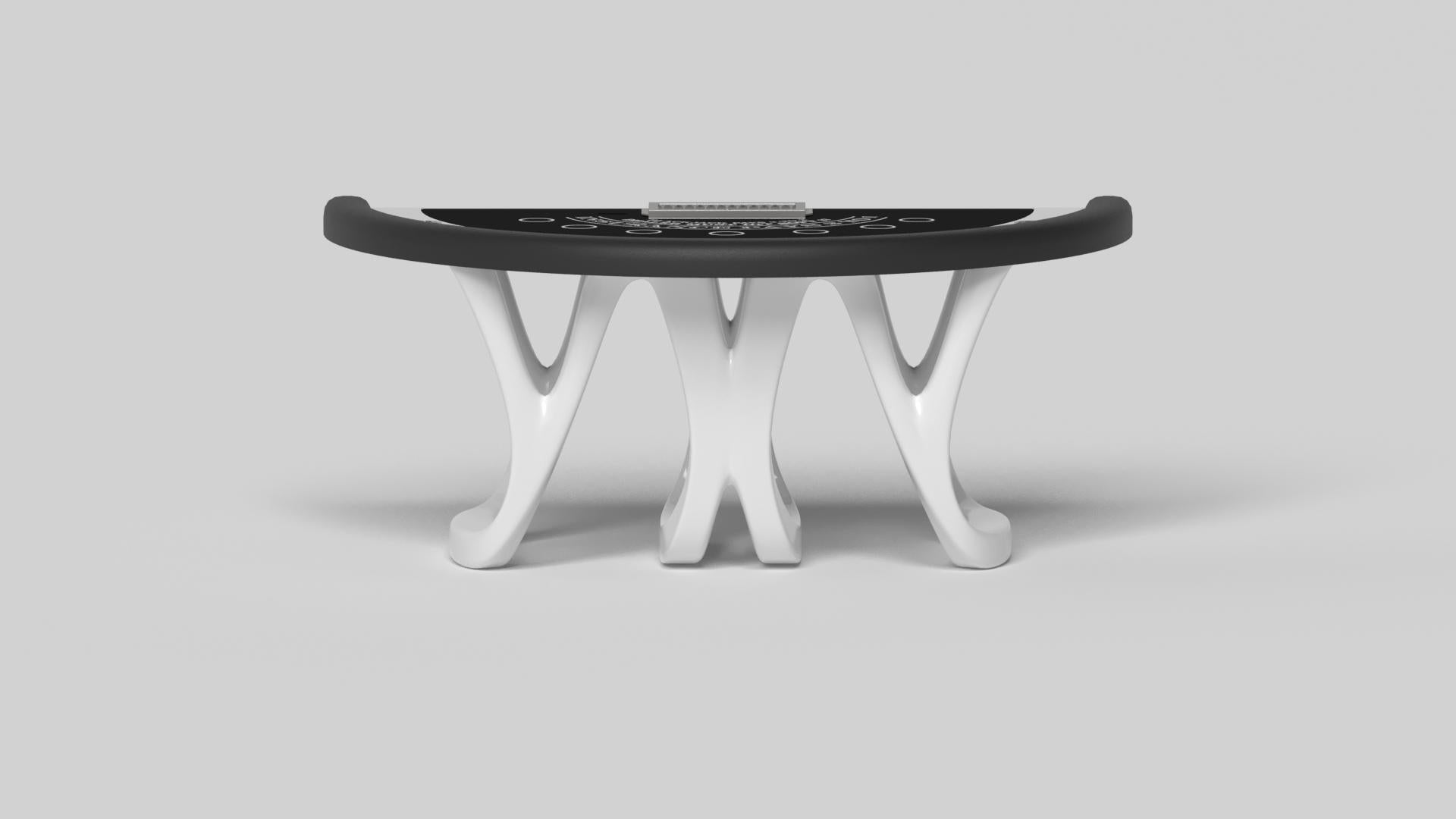 American Elevate Customs Draco Black Jack Tables / Solid Pantone White Color in 7'4